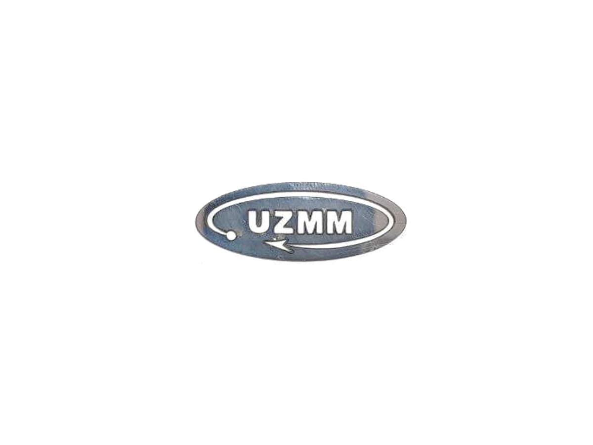 Овальный металлический знак UZMM